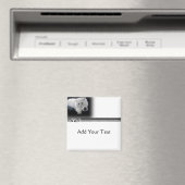 白おもしろいペルシャ猫マグネット マグネット (インサイチュ (食洗機))