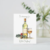 白おもしろいメリー聖降誕祭 シーズンポストカード (スタンド正面)