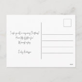 白おもしろいメリー聖降誕祭 シーズンポストカード (裏面)