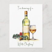 白おもしろいメリー聖降誕祭 シーズンポストカード (正面)