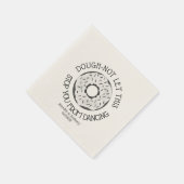 白おもしろいモダン釉ドーナツ結婚治療 スタンダードカクテルナプキン (角)