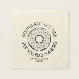 白おもしろいモダン釉ドーナツ結婚治療 スタンダードカクテルナプキン