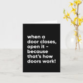 白おもしろい感動的黒の引用文 カード (黄色い花)