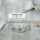 白おもしろい歯歯科名タグ 名札 (インサイチュ)