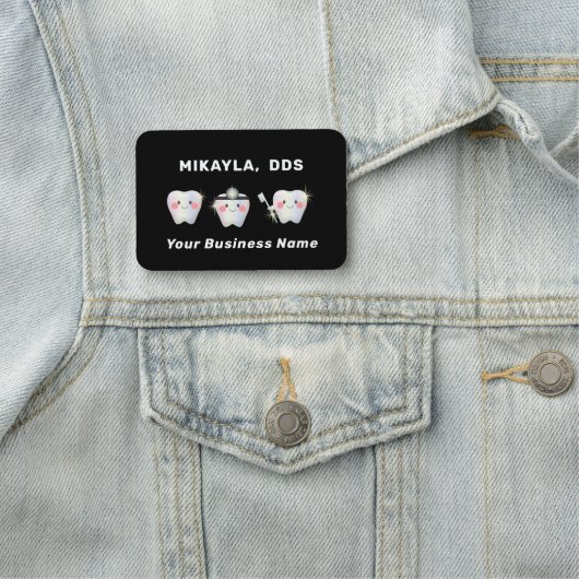 白おもしろい歯歯科 名札 (インサイチュ)