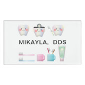 白おもしろい歯歯科 名札 (正面)