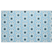 白おもしろい熊顔 ファブリック (ファットクウォーター)