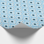 白おもしろい熊顔 ラッピングペーパー (角)