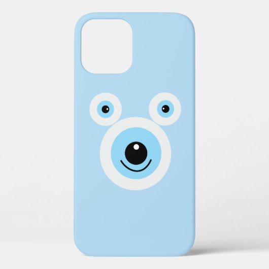 白おもしろい熊顔 Case-Mate iPhoneケース (裏面)