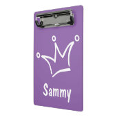 白おもしろい王冠+背中。&文字 ミニクリップボード (アングル2)