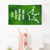 白おもしろい王冠+背中。&文字 横断幕 (インサイチュ)