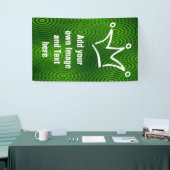 白おもしろい王冠+背中。&文字 横断幕 (トレードショー)