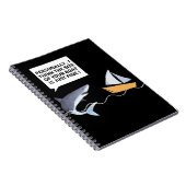 白おもしろい素晴らしいサメの歯が噛む ノートブック (右側)