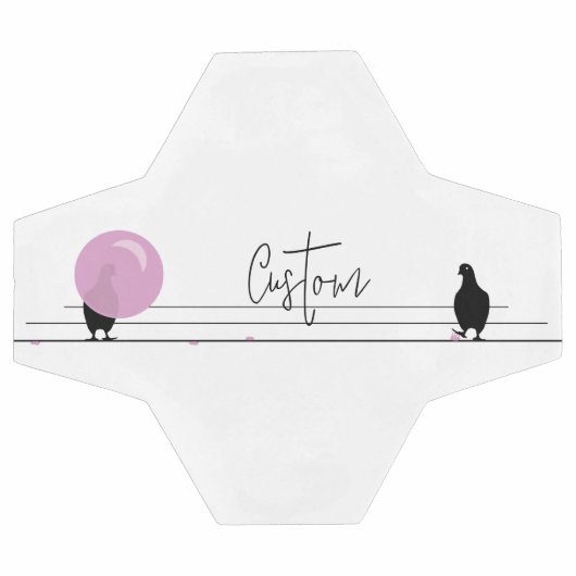 白おもしろい線に乗ったかわいいバブルガム サッカーボール (フラット)