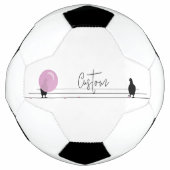 白おもしろい線に乗ったかわいいバブルガム サッカーボール (正面)
