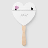 白おもしろい線に乗ったかわいいバブルガム ハンドファン (裏面)