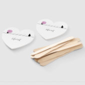 白おもしろい線に乗ったかわいいバブルガム ハンドファン (組立なし)