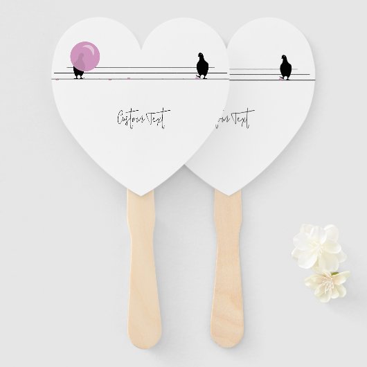 白おもしろい線に乗ったかわいいバブルガム ハンドファン (正面&裏面)