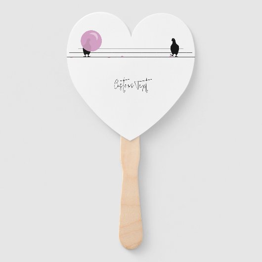 白おもしろい線に乗ったかわいいバブルガム ハンドファン (正面)