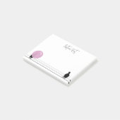 白おもしろい線に乗ったかわいいバブルガム ポストイット (アングル)