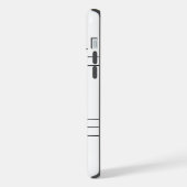 白おもしろい線に乗ったかわいいバブルガム iPhone 16ケース (左側面)