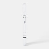 白おもしろい線に乗ったかわいいバブルガム iPhone 16ケース (左側面)
