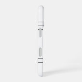 白おもしろい線に乗ったかわいいバブルガム iPhone 16ケース (右側面)