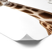 白おもしろい色の動物 ポスター (角)