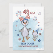 白おもしろい色の愛国のガチョウ シーズンカード (正面)