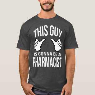 白おもしろい衣式贈与薬学生 Tシャツ