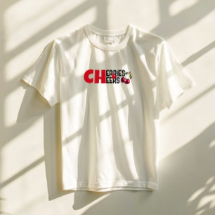 白おもしろい赤さくらんぼバイブスローガン母の日T-Sh Tシャツ