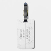 白おもしろい退職した大理石、職業ギャグ ラゲッジタグ (裏面縦)