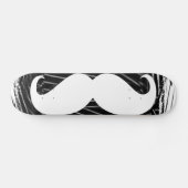 白おもしろい髭 スケートボード (横)