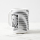 白おもしろい黒可愛い名前をカスタムする コーヒーマグカップ (正面左)