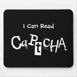 白おもしろい黒読でも茶を飲める マウスパッド