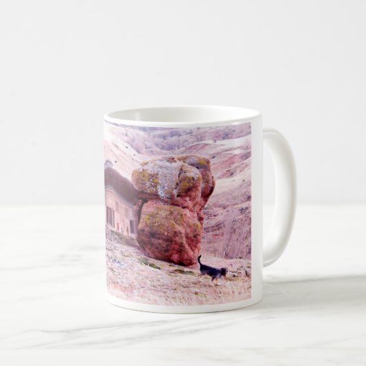 白おもしろい325 mlクラシック白マグカップ コーヒーマグカップ (正面右)