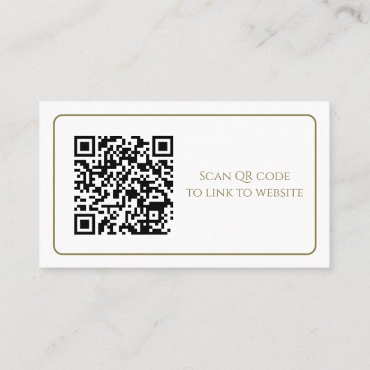 白およびエレガント金ゴールドのエンクロージャカード エンクロージャーカード (裏面)