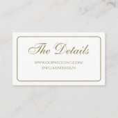 白およびエレガント金ゴールドのエンクロージャカード エンクロージャーカード (正面)