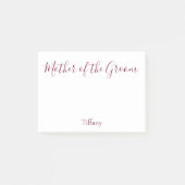 白およびバーガンディを結婚している新郎の母 ポストイット (正面)