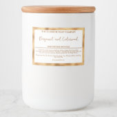 白およびフェイク金ゴールドの防水ソープボックスラベル フードラベル (正面)