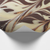 白およびミルクチョコレート渦巻 ラッピングペーパー (角)