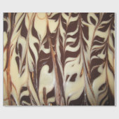 白およびミルクチョコレート渦巻 ラッピングペーパー (フラット)