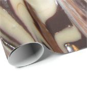 白およびミルクチョコレート渦巻 ラッピングペーパー (ロールコーナー)