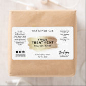 白およびモダン金ゴールドトリートメントラベル ラベル (インサイチュ)