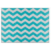 白および水のジグザグパターン カッティングボード (正面)