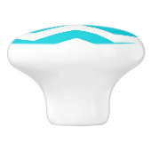 白および水のジグザグパターン セラミックノブ (側面)