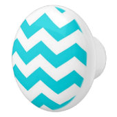 白および水のジグザグパターン セラミックノブ (右)