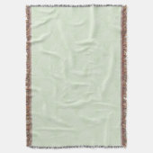 白および緑のクラシックな群葉パターン スローブランケット (正面縦)