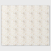 白および金ゴールドのグリッター都市点の包装紙 ラッピングペーパー (フラット)