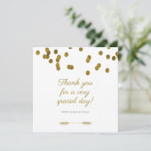 白および金ゴールドのサンキューカード サンキューカード (スタンド正面)